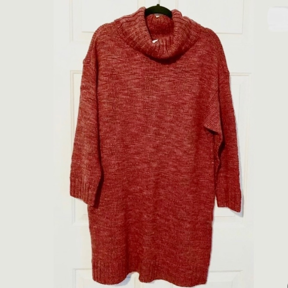 NEW American Eagle Red Cowl Neck Sweater Dress